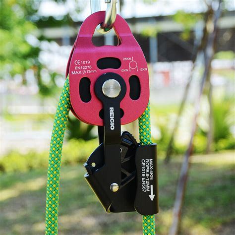 Self Locking Rope Pulley Hoist Mountaineer Arborist Heavy Lift Hauling Equipment | eBay