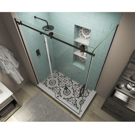 Aston Coraline Xl 56 W X 80 H Frameless Rectangle Sliding Shower