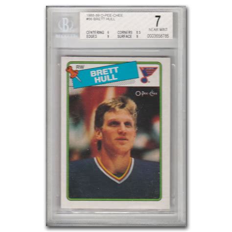 Brett Hull St Louis Blues 1988 89 O PEE CHEE 66 Rookie Card Beckett