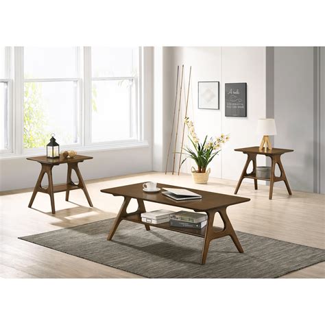 Arona Mid-Century Modern Wood 3 Piece Coffee Table Set - Overstock ...