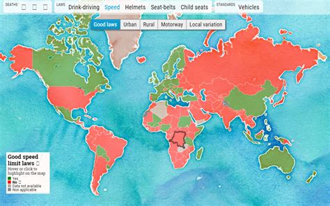 WHO Global Road Safety Interactive Map 2018 – NRSO