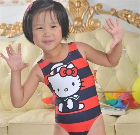 Hello Kitty Girl Swimsuit Bikini Toddler Swimwear Sunsuit Set Baby