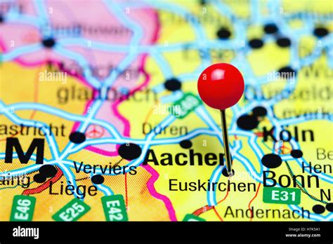 Euskirchen pinned on a map of Germany Stock Photo - Alamy