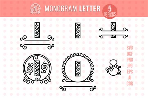 Monogram Letter I By CraftArtShop | TheHungryJPEG