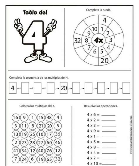 Actividades Para Cuarto Grado De Primaria Matematica Para Imprimir Tesama