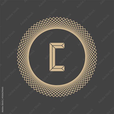 Letter C logo icon design template. C letter outline monogram. Vector ...