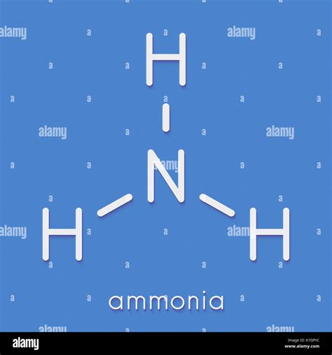 El amoníaco NH3 molécula fórmula esquelética Fotografía de stock Alamy