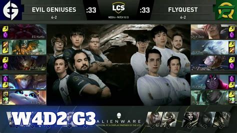 Evil Geniuses Vs Flyquest Week Day S Lcs Summer Eg Vs