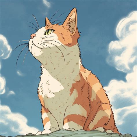 Download Cat Blue Sky Anime Royalty Free Stock Illustration Image