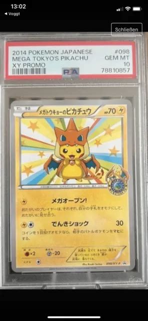 Pokemon Mega Tokyo Pikachu Poncho Charizard Psa Gem Mint Xy Promo