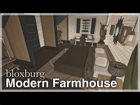 BLOXBURG Modern Farmhouse Mansion Speedbuild Interior Full Tour