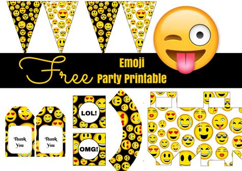 Emoji Birthday Party Free Printables