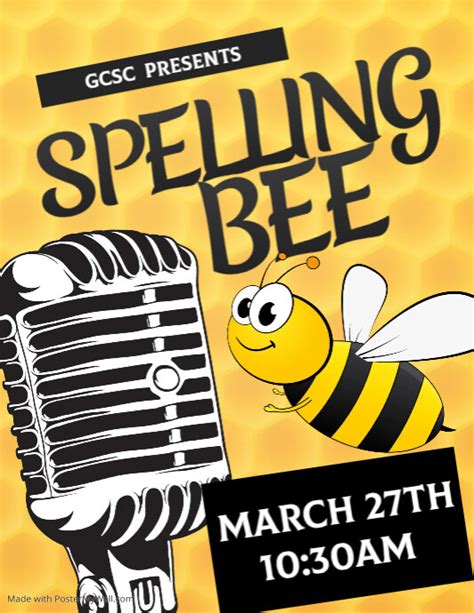 Copy Of Spelling Bee Flyer Templateseducational Flyers Postermywall