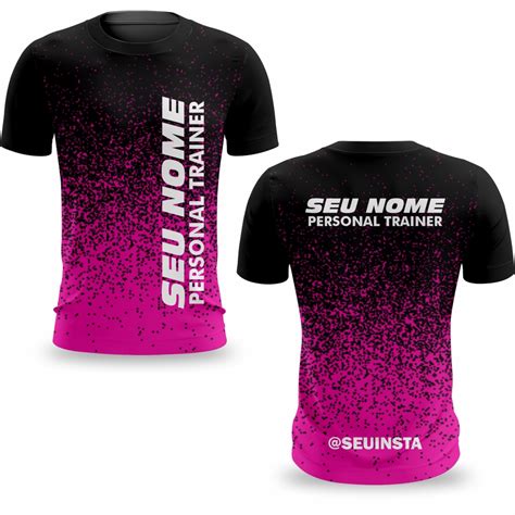 Camiseta Camisa Personal Trainer Personalizada Pink Degradê Fitness