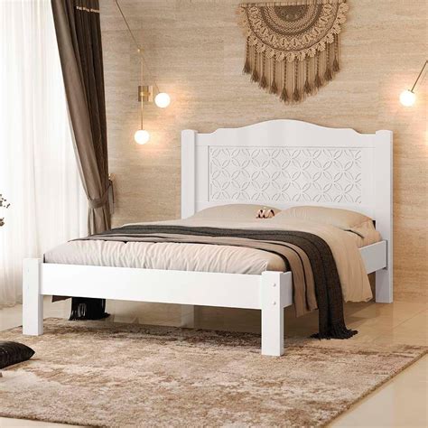 Cabeceira Cama Casal Branca - Cama de Casal Branca com Cabeceira Mdf 100% - Munique Fênix ...