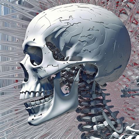 Premium Ai Image A Painting Of A Skull