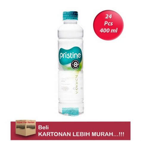 Jual Pristine 400ml 24 Botol Air Mineral PH 8 Dalam Kemasan Dus