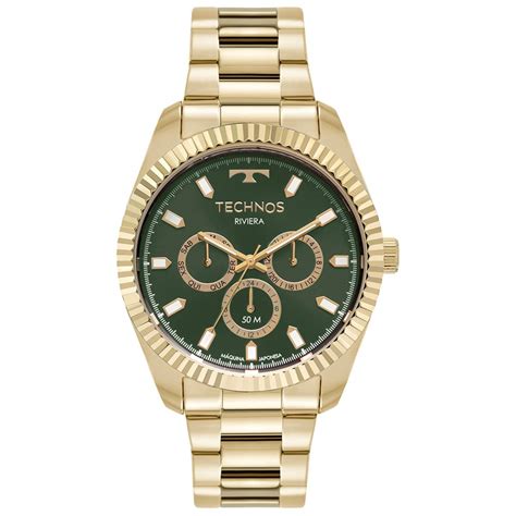 Relógio Technos Masculino Riviera Dourado 6P79BZ 1V Dourado