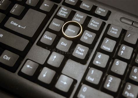 Men Ring at Home Button on Computer Keyboard Stock Image - Image of ...