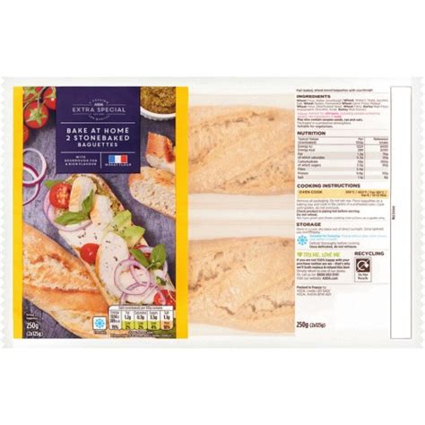 ASDA Extra Special Bake At Home Stonebaked Baguettes 2 Compare