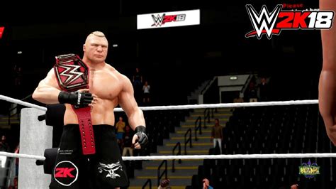 Wwe 2k18 Brock Lesnar Vs Roman Reigns Wwe Universal Championship