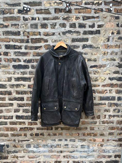 Retro 80s 90s Preswick Moore Black Leather Jacket 3 4 Length Etsy