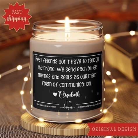 Personalized Best Friend Candle T For Her Funny Candle T