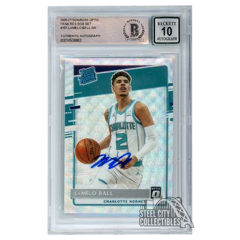 Lamelo Ball Panini Donruss Optic Fanatics Box Set Autograph Rc