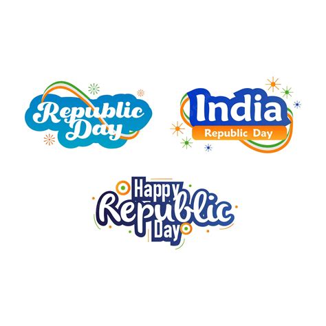 Premium Vector Republic Day Sticker Set Happy Republic Day Stickers