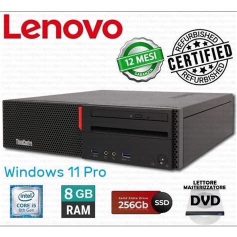 PC Lenovo ThinkCentre M800 SFF Intel Core I5 6500 8 256GB Lettore