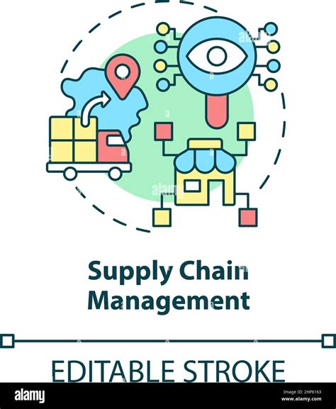 Supply Chain Management Concept Icon Stock Vector Image And Art Alamy