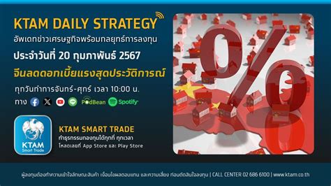 Krungthai Asset Management จนลดดอกเบยแรงสดประวตการณ I KTAM