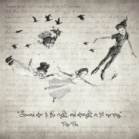 Peter Pan Quote Drawing By Zapista OU Fine Art America