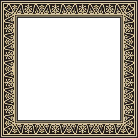 Square Gold With Black Border Frame Pompeii Rectangle Neopolitan