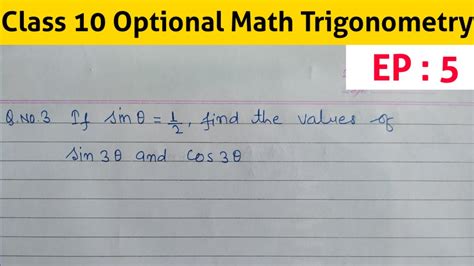 Trigonometry Class 10 Trigonometry Class 10 Optional Math Some