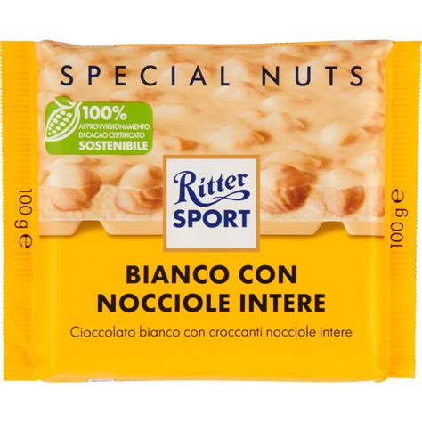 Tavoletta Cioccolato Bianco Con Nocciole Intere Rittersport G