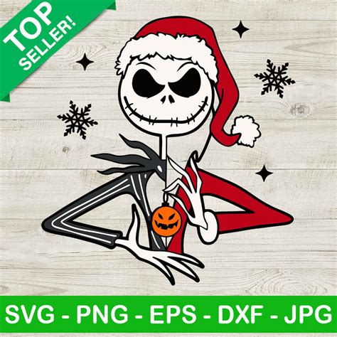 Jack Skellington Santa Svg Jack Skellington Christmas Svg Jack Sandy