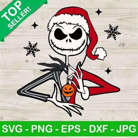 Jack skellington santa SVG, Jack Skellington Christmas SVG, Jack Sandy ...