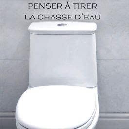 Sticker toilette penser à tirer la chasse d eau