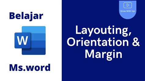 Layouting Landscap Potait Colom Dan Margin Belajar Microsoft Word