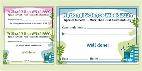 National Science Week Certificates L Enseignant A Fait