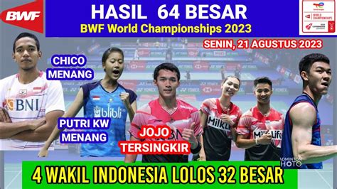 Hasil BWF World Championships 2023 Hari Ini Day 1 R64 LANY RIBKA