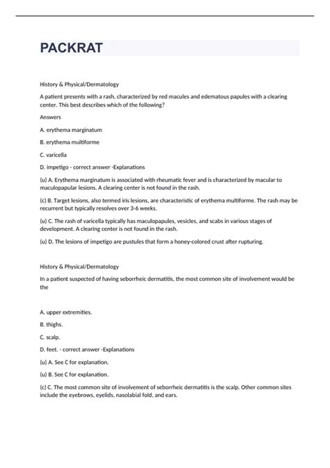 PACKRAT exam 2023 with 100% correct answers - PACKRAT - Stuvia US