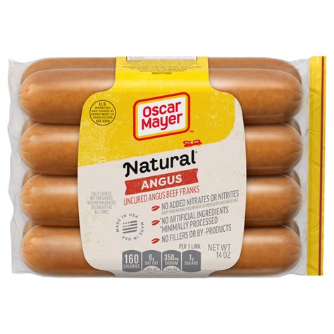 Save On Oscar Mayer Selects Natural Angus Uncured Beef Franks 8 Ct Order Online Delivery Giant