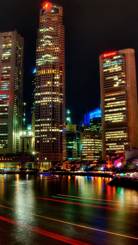 Singapore Night iPhone Wallpapers Free Download