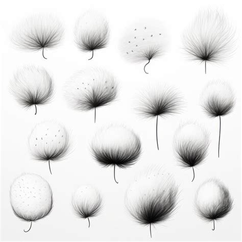 Premium Photo Minimalist Line Drawing Of Black And White Dandelion