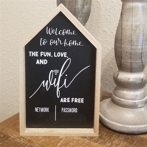 Custom Wifi Sign Wifi Password Sign Welcome Home Wifi Personalized