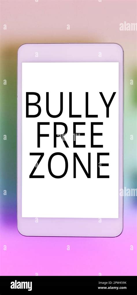 Hand Writing Sign Bully Free Zone Conceptual Photo Be Respectful To