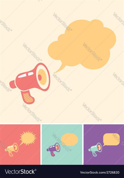 Megaphon And Bubblels Royalty Free Vector Image