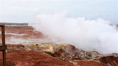 Close Up Iceland Geothermal Hot Spring In Iceland Gunnuhver Hot